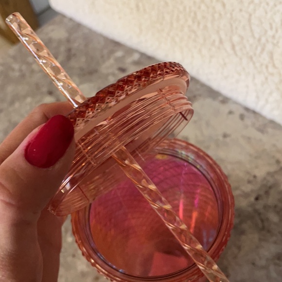 Set of 3 Starbucks Jewel Cold Cup Holiday 2021 Tumblers NEW peach, red, green - Picture 11 of 17